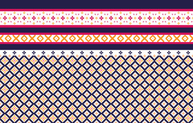 Abstract geometric and tribal patterns, usage design local fabric patterns, Design inspired by indigenous tribes. geometric Vector illustration