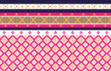 Abstract geometric and tribal patterns, usage design local fabric patterns, Design inspired by indigenous tribes. geometric Vector illustration