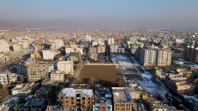 Footage of Kabul, Afghanistan , construction building, Kabul city. 
