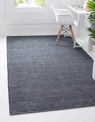 Modern natural braided living area jute rug