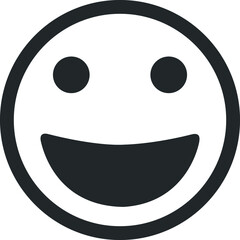 Fototapeta premium Face emoji icon, happy face icon vector