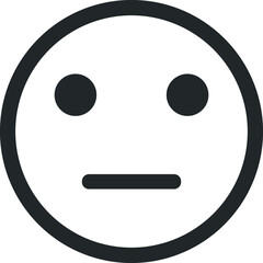 Fototapeta premium Face emoji icon, sad emoji icon vector