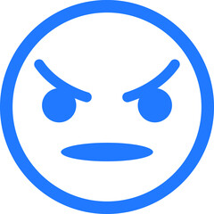 Face emoji icon, angry emoji icon vector