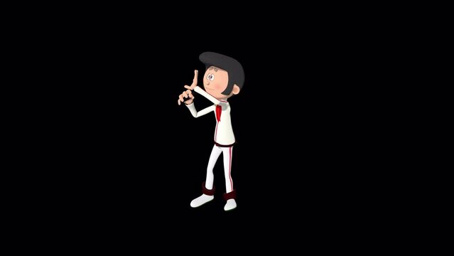 Elvis Singing- 4K, 3840&times;2160.10 Second Long.Transparent Alpha Video.LOOP.