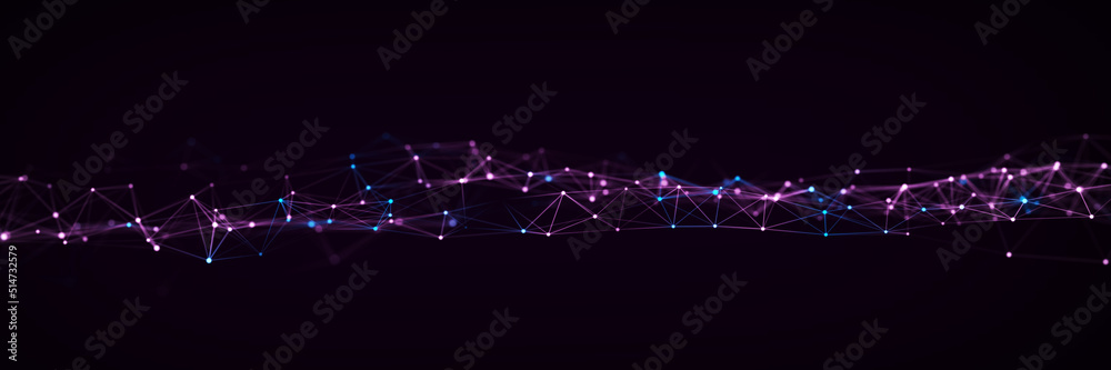 Poster futuristic global network connection structure. cyber security digital data flow. science background