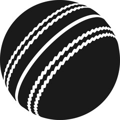 Cricket ball icon, cricket equipment icon vector