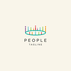 People logo icon design vector
