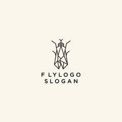 Fly logo design icon vector