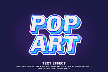Modern pop art 3d text effect