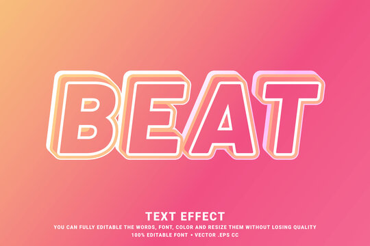Editable text style - 3d beat