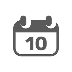 Calendar date page black vector icon. Plan, schedule simple filled symbol.