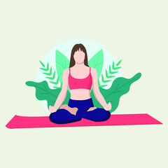 Yoga in the lotus position