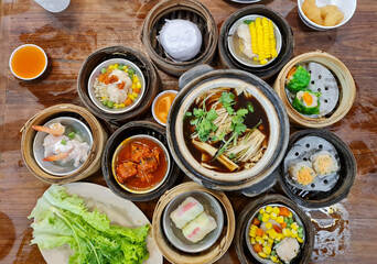Set of Chinese food, Asian breakfast