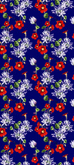 Fototapeta na wymiar colorful flowers background.watercolor - Illustration