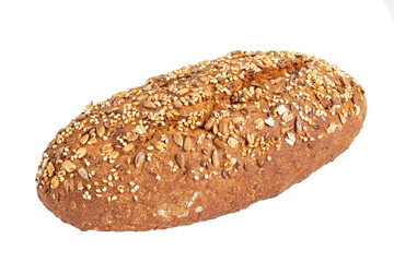 Freshly baked bread isolated on white background. Element of packaging design.