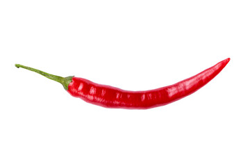 Ripe chili pepper isolated on a white background.