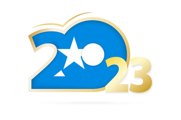 Year 2023 with Somalia Flag pattern.