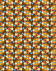 Cute simple spring summer Ditsy dress floral fabric pattern Folk, country, village, rustic, cottage, traditional  style