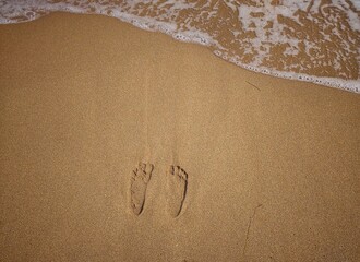 footprint on the sand