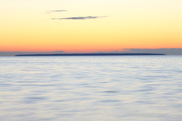 Fototapeta premium evening after sunset on the sea