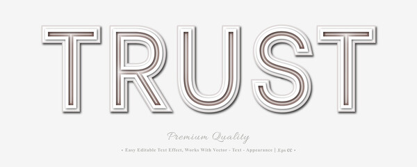 Trust 3d font style effect