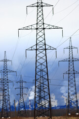 power lines energy industry abstract background technology cable