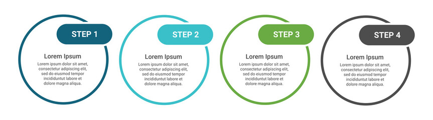 Steps business data visualization timeline process infographic template design with icons
