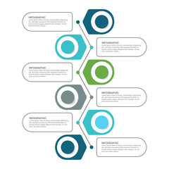 Steps business data visualization timeline process infographic template design with icons