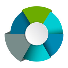 Circle chart and steps business data visualization timeline process infographic template design with icons