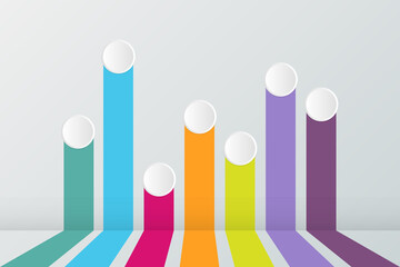 Steps business data visualization timeline process infographic template design with icons