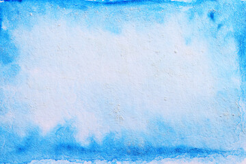 blue watercolor background paper texture vignetting frame