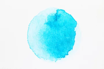 Fotobehang blue brush strokes watercolor abstract background © kichigin19