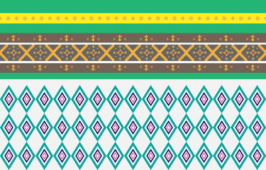 Abstract geometric and tribal patterns, usage design local fabric patterns, Design inspired by indigenous tribes. geometric Vector illustration