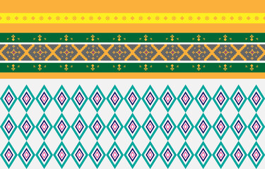 Abstract geometric and tribal patterns, usage design local fabric patterns, Design inspired by indigenous tribes. geometric Vector illustration