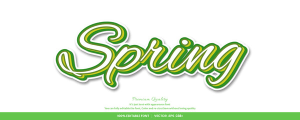 Spring 3d text style effect