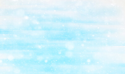 blue abstract background snowfall watercolor