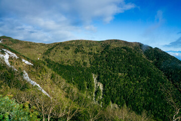 初夏の仙丈ヶ岳　高山の風景