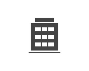 Government icon vector. Building construction symbol. Architecture residental design. Classic estate sign.