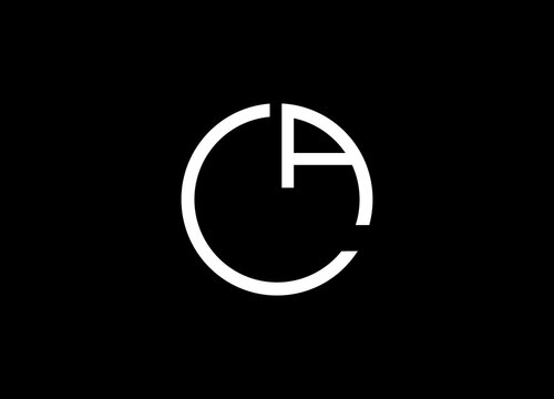 initial CA logo design vector