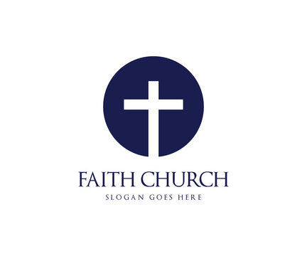 Faith Church Logo, Holy cross Logo Template