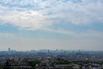 Views of the city of Paris from the top