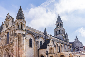 Fototapeta na wymiar Eglise Notre-Dame la Grande in Poitiers in province Vienne Nouvelle-Aquitaine region in France