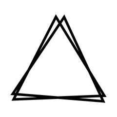 Geometric triangular frame. Vector illustration. a simple figure