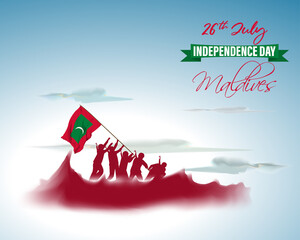 Vector illustration for Maldives Independence Day