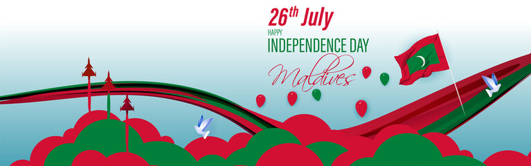 Vector illustration for Maldives Independence Day