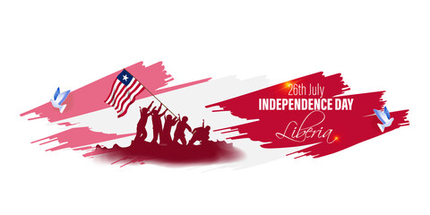 Vector illustration for Liberia Independence Day