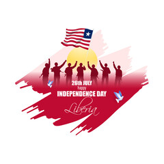 Vector illustration for Liberia Independence Day