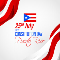 Vector illustration for Puerto Rico Constitution day