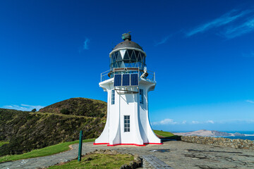 Fototapeta na wymiar ニュージーランド　ノースランド地方の最北端にあるケープ・レインガの灯台