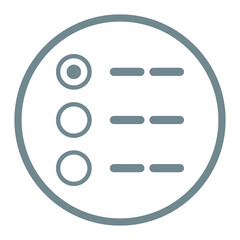 Bullets, check, list, radio, 